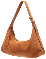Elie Beaumont Suede Slouch Bag - Tan