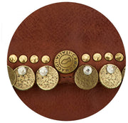 Campomaggi Felloniche Stud Coin Purse - Cognac Tan