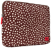 Roka Brick Lane Recycled Canvas Laptop Case - Brown Spot