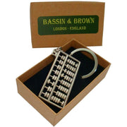 Bassin and Brown Abacus Key Ring - Silver