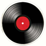 Bassin and Brown Vinyl Disc Cufflinks - Red/Black