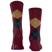 Burlington King Socks - Red/Brown/Blue