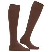Falke Cotton Touch Knee High Socks - Cappuccino Brown