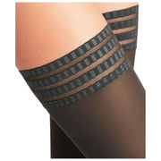 Falke Pure Matt 50 Denier Stay Ups - Carbon Grey