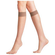 Falke Seidenglatt 15 Denier Knee High Socks - Taupe Brown
