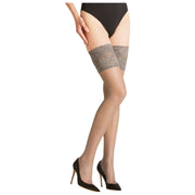 Falke Seidenglatt 15 Denier Stay Ups - Carbon Grey