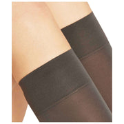 Falke Seidenglatt 40 Denier Knee High Socks - Carbon Grey