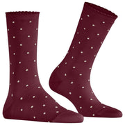 Falke Spike Dot Socks - Wine Red