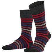 Falke Tinted Stripe Socks - Burgundy