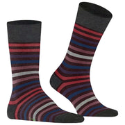Falke Tinted Stripe Socks - Burgundy