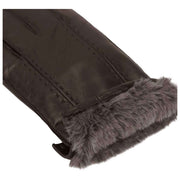 Isotoner Stitch Detail Leather Gloves - Chocolate Brown