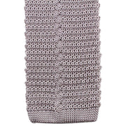 Knightsbridge Neckwear Knitted Tie - Silver