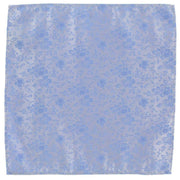 Michelsons of London Delicate Floral Wedding Tie and Pocket Square Set - Light Blue