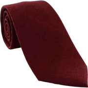 Michelsons of London Plain Wool Tie - Wine