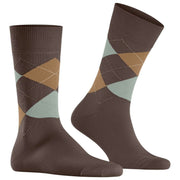 Burlington King Socks - Brown/Mint Green