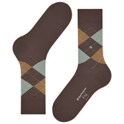 Burlington King Socks - Brown/Mint Green