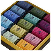 London Sock Company Simply Colourful 6-Pair Sock Box Set - Blue/Yellow/Pink