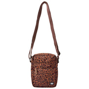 Roka Bond Small Recycled Canvas Crossbody Bag - Mini Leopard Brown