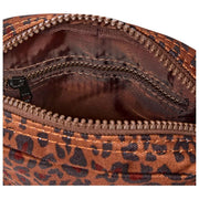 Roka Bond Small Recycled Canvas Crossbody Bag - Mini Leopard Brown