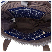 Roka Canfield B Medium Recycled Canvas Backpack - Navy Polka Dot
