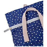 Roka Canfield B Medium Recycled Canvas Backpack - Navy Polka Dot