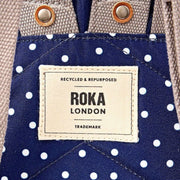 Roka Canfield B Medium Recycled Canvas Backpack - Navy Polka Dot