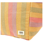 Roka Marylebone Large Cotton Canvas Oversized Tote Bag - Faded Multi Stripe