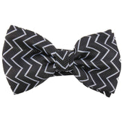 Knightsbridge Neckwear Bow Tie and Cummerbund Set - Black/Silver