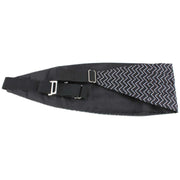 Knightsbridge Neckwear Bow Tie and Cummerbund Set - Black/Silver