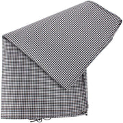 Knightsbridge Neckwear Dogstooth Silk Pocket Square - Black/White