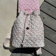Moon Nude Peony Flap Backpack - Pink/White