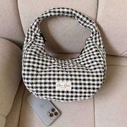 Moon Nude Classic Hoop Bag - Black/White