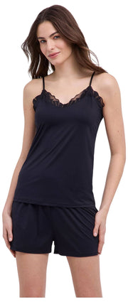 Falke Delicate Touch Chemise Top - Black