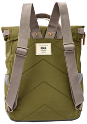 Roka Canfield B Medium Recycled Nylon Backpack - Chive Green