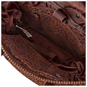 Roka Canfield B Medium Recycled Canvas Backpack - Mini Leopard Brown