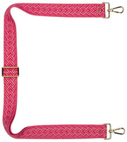 Elie Beaumont Bag Strap - Cerise Herringbone Pink