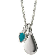 Beginnings December Semi-Precious Birthstone Necklace - Silver/Blue