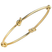 Beginnings Love Knot Bangle - Gold