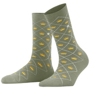 Burlington Crown Socks - Leaf Green