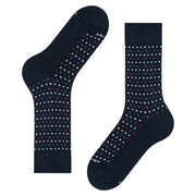 Burlington Dot Socks - Marine Navy