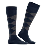 Burlington Edinburgh Knee High Socks - Marine Blue