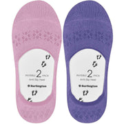 Burlington Everyday 2-Pack Invisible Socks - Foxglove Lilac