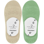 Burlington Everyday 2-Pack Invisible Socks - Persian Green