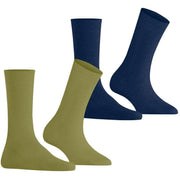 Burlington Everyday 2 Pack Socks - Kiwi Green