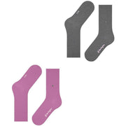 Burlington Everyday 2 Pack Socks - Peony Pink