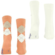 Burlington Everyday Mix 2-Pack Socks - Peach Orange