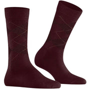 Burlington Marylebone Lurex Socks - Claret Red