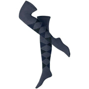 Burlington Marylebone Overknee Socks - Dark Blue Mel