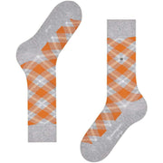 Burlington Tartan Socks - Heather Grey