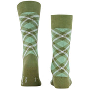 Burlington Tartan Socks - Salvia Green